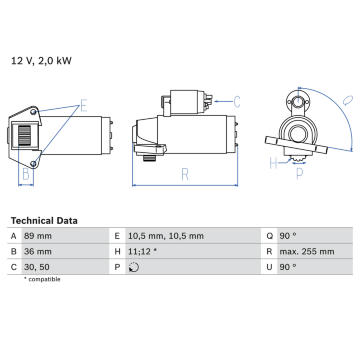 Startér BOSCH 0 986 021 810