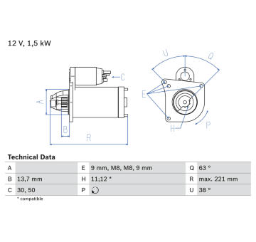 Startér BOSCH 0 986 022 790