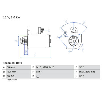Startér BOSCH 0 986 022 830
