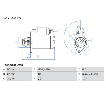 żtartér BOSCH 0 986 023 110