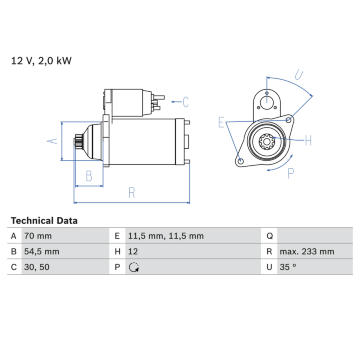 żtartér BOSCH 0 986 023 540