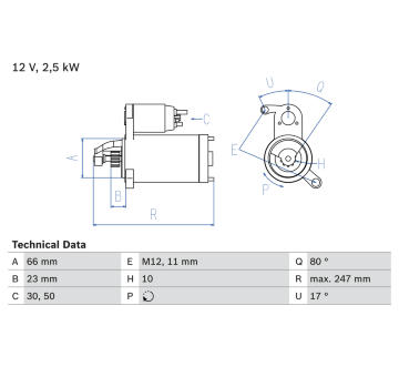 żtartér BOSCH 0 986 025 160