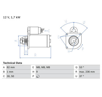 Startér BOSCH 0 986 025 380