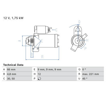 żtartér BOSCH 0 986 025 510