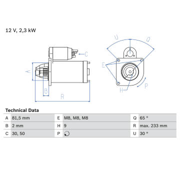 żtartér BOSCH 0 986 025 580