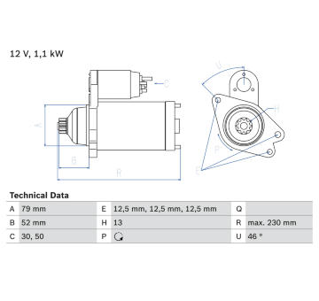 Startér BOSCH 0 986 026 130