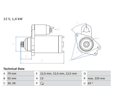 żtartér BOSCH 0 986 026 140