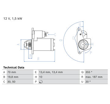Startér BOSCH 0 986 027 560