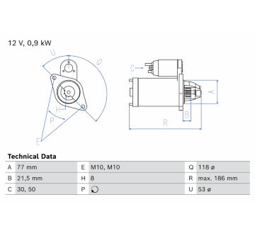 Startér BOSCH 0 986 027 610