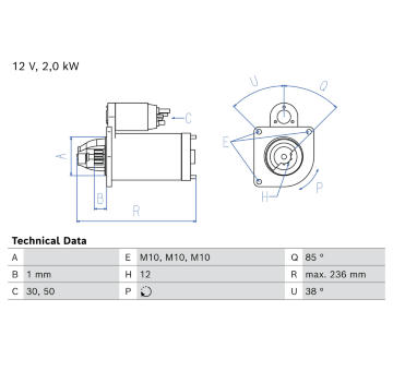 żtartér BOSCH 0 986 029 020