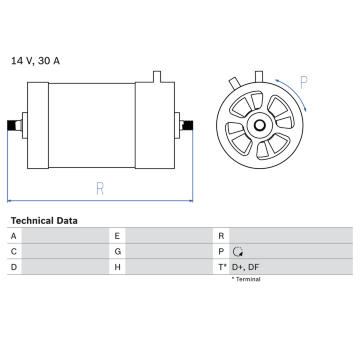 Alternátor BOSCH 0 986 030 050