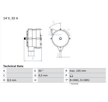 generátor BOSCH 0 986 030 130