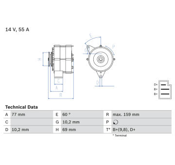 Alternátor BOSCH 0 986 030 720