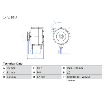 generátor BOSCH 0 986 030 760