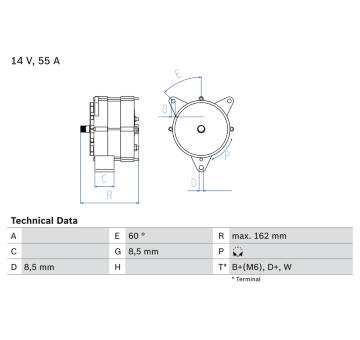 generátor BOSCH 0 986 031 270