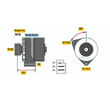 generátor BOSCH 0 986 033 730