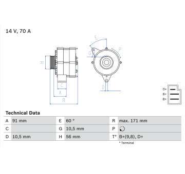 generátor BOSCH 0 986 033 810