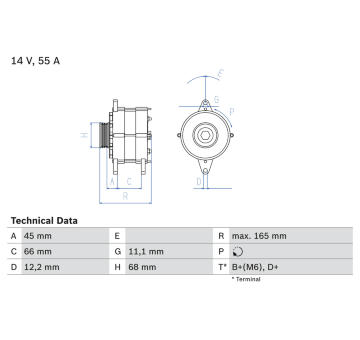 generátor BOSCH 0 986 033 890