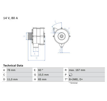 generátor BOSCH 0 986 034 120