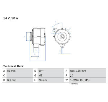 generátor BOSCH 0 986 034 160