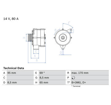 generátor BOSCH 0 986 034 710