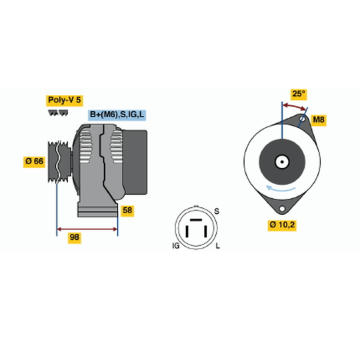 generátor BOSCH 0 986 035 601