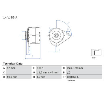 generátor BOSCH 0 986 035 641