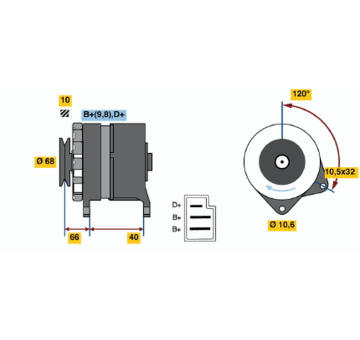 generátor BOSCH 0 986 035 780
