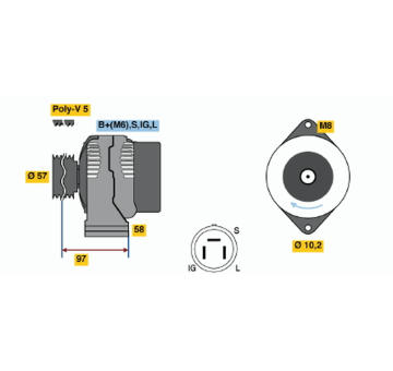 generátor BOSCH 0 986 036 301