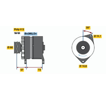 generátor BOSCH 0 986 037 130