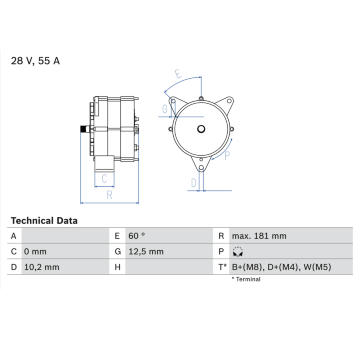 generátor BOSCH 0 986 037 410