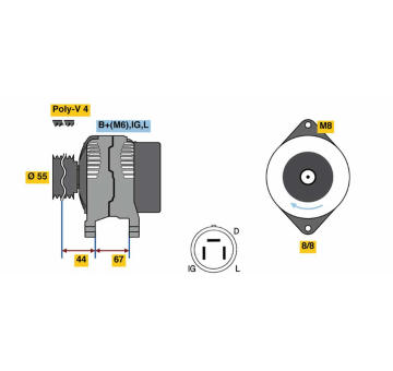 generátor BOSCH 0 986 037 561