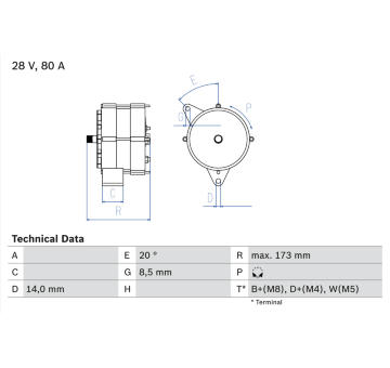 generátor BOSCH 0 986 037 760