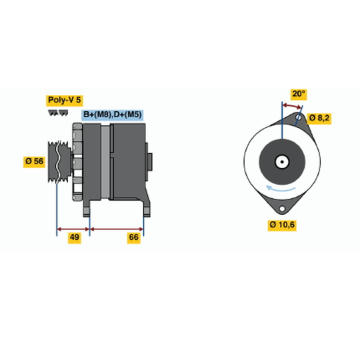 generátor BOSCH 0 986 037 801