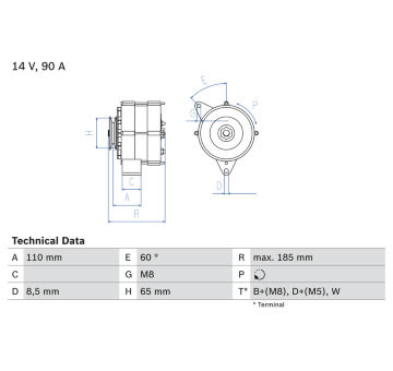 generátor BOSCH 0 986 038 090