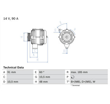 generátor BOSCH 0 986 038 160