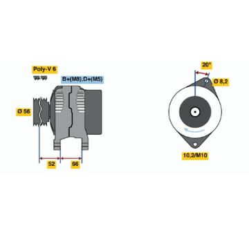 generátor BOSCH 0 986 040 021