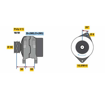 generátor BOSCH 0 986 038 801