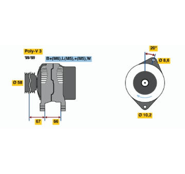 generátor BOSCH 0 986 038 871