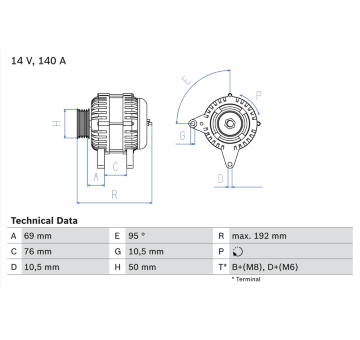 generátor BOSCH 0 986 039 000