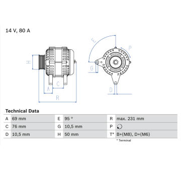 generátor BOSCH 0 986 039 100