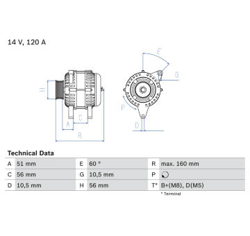 generátor BOSCH 0 986 039 250