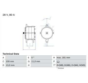 generátor BOSCH 0 986 039 260