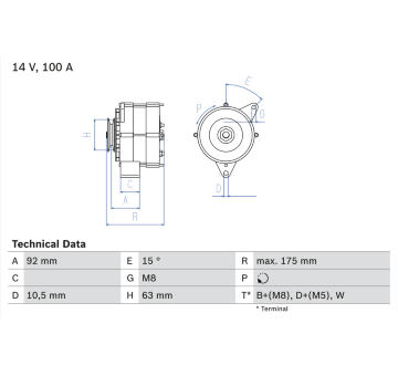 generátor BOSCH 0 986 039 450