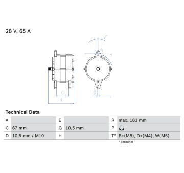 generátor BOSCH 0 986 039 490