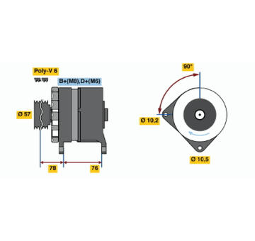 generátor BOSCH 0 986 039 630