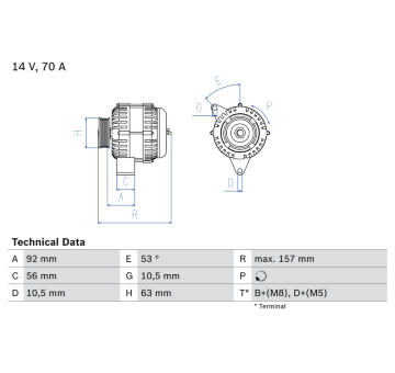 generátor BOSCH 0 986 039 760