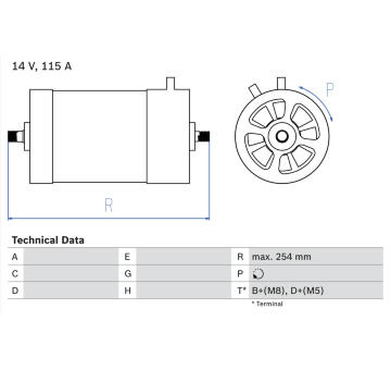 Alternátor BOSCH 0 986 039 870