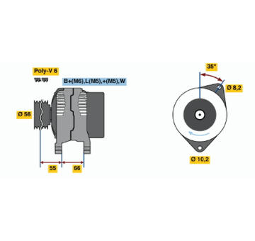 generátor BOSCH 0 986 040 001