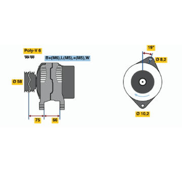 Alternátor BOSCH 0 986 040 131